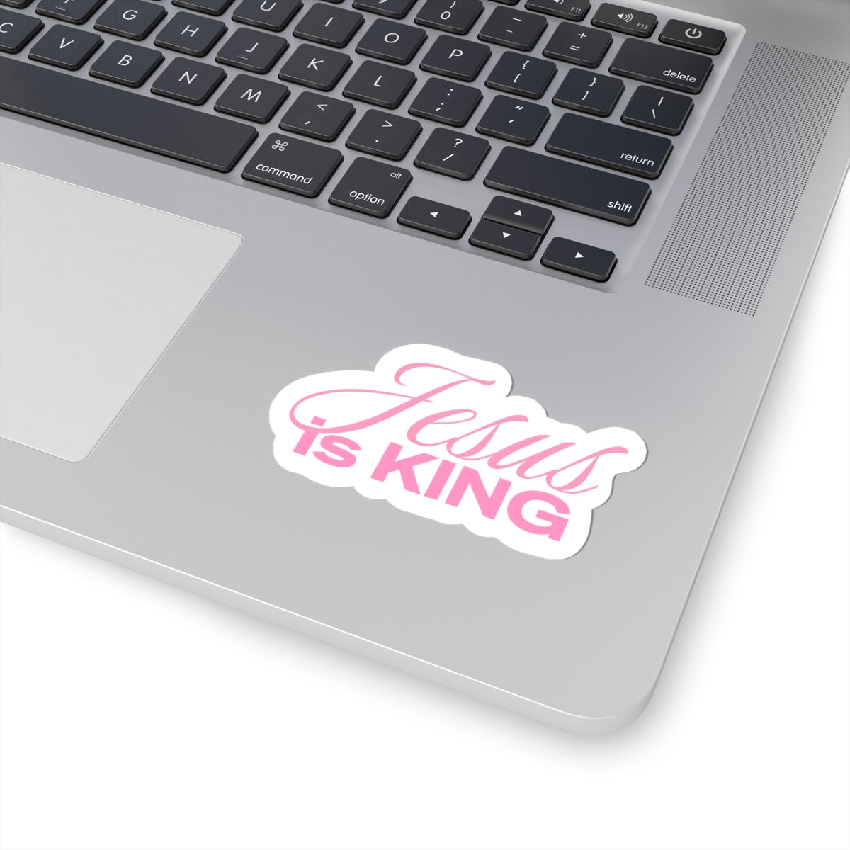Jesus Is King Pink Sticker
