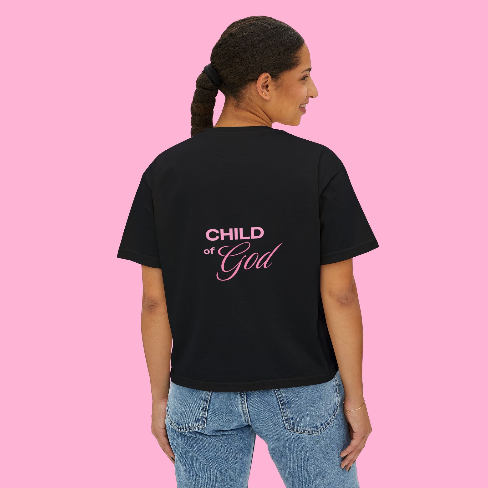 Child of God Boxy Tee | Women's Christian Graphic Shirt
