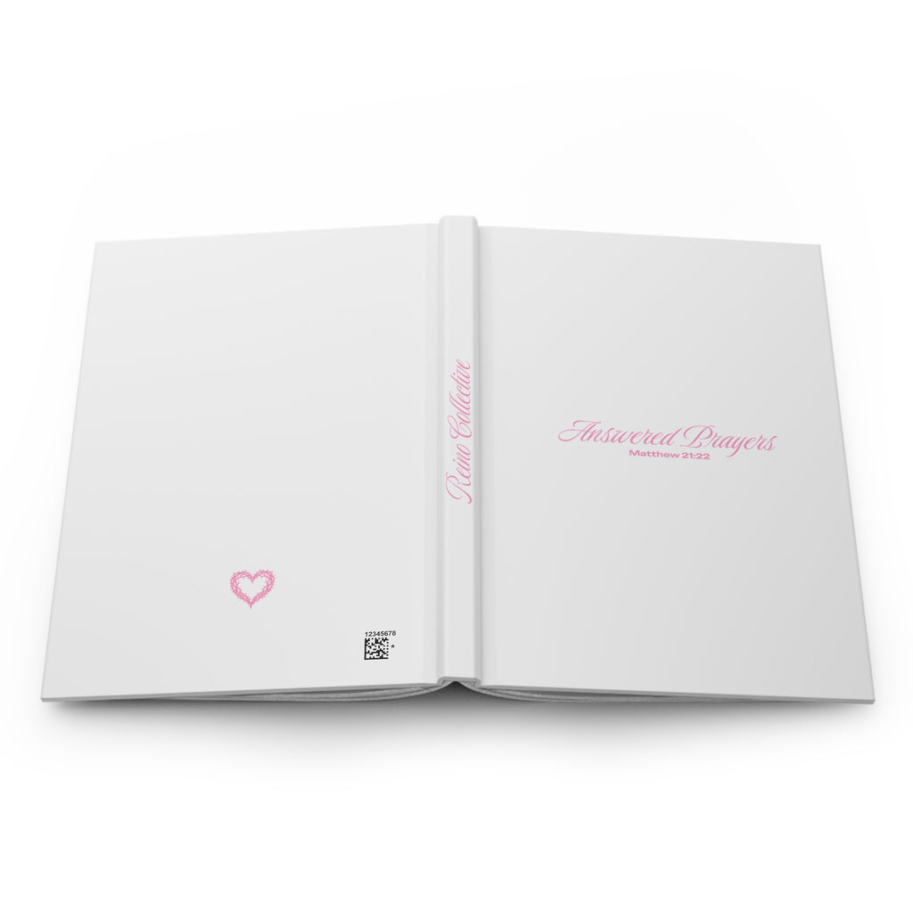 Answered Prayers (Matthew 21:22) Hardcover Journal | Christian Prayer Notebook, White & Pink