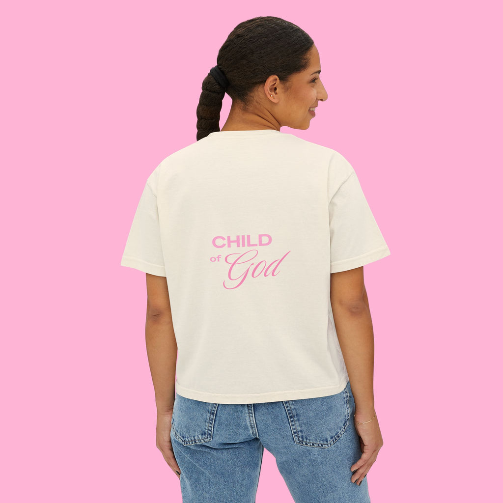 Child of God Boxy Tee | Women's Christian Graphic Shirt