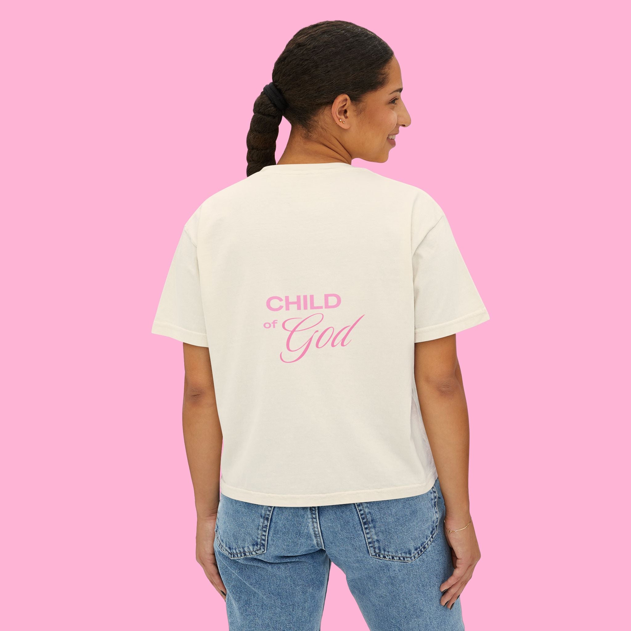 Child of God Boxy Tee | Women's Christian Graphic Shirt