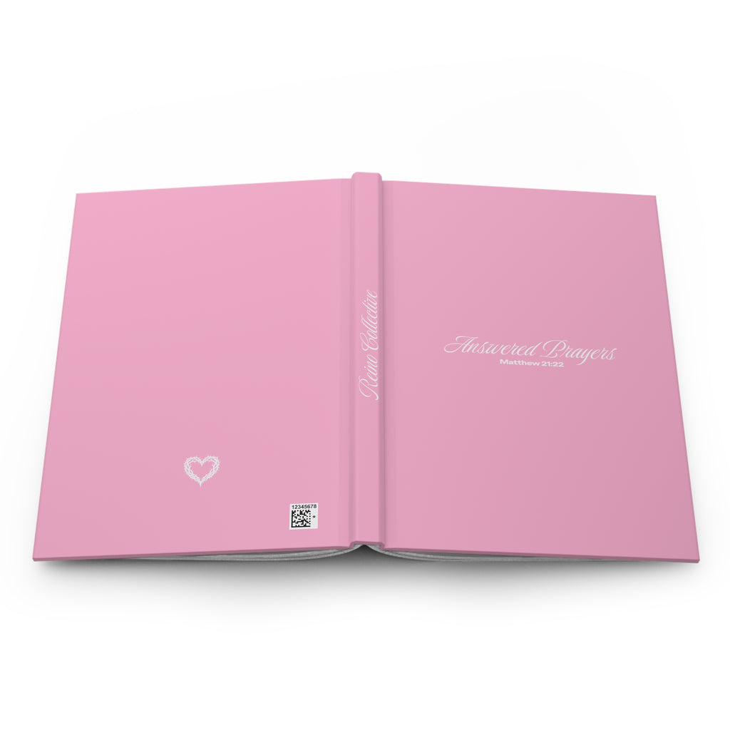 Answered Prayers (Matthew 21:22) Hardcover Journal | Christian Prayer Notebook, Pink & White