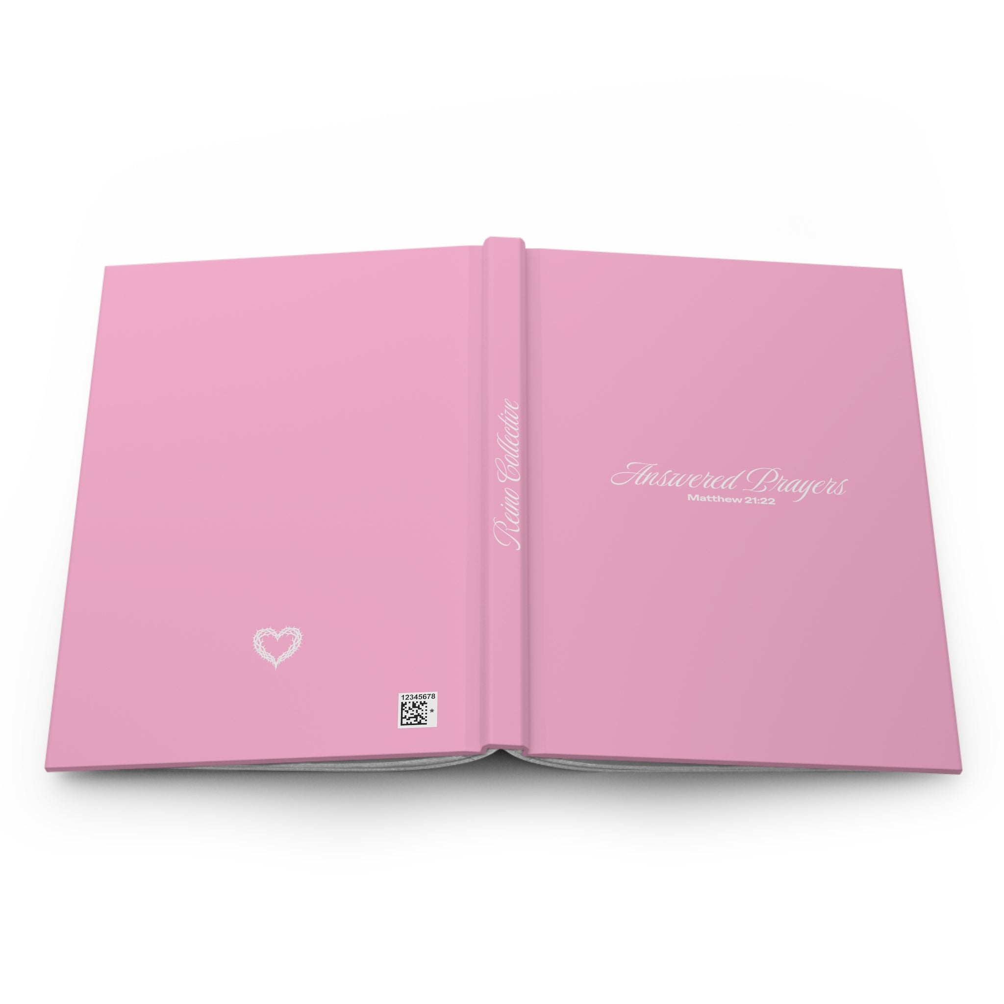 Answered Prayers (Matthew 21:22) Hardcover Journal | Christian Prayer Notebook, Pink & White