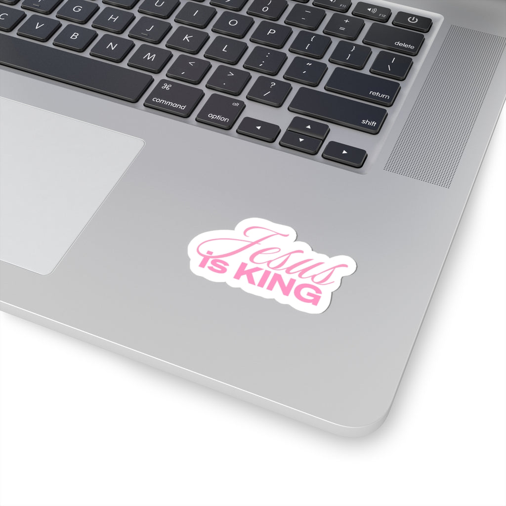 Jesus Is King Pink Sticker