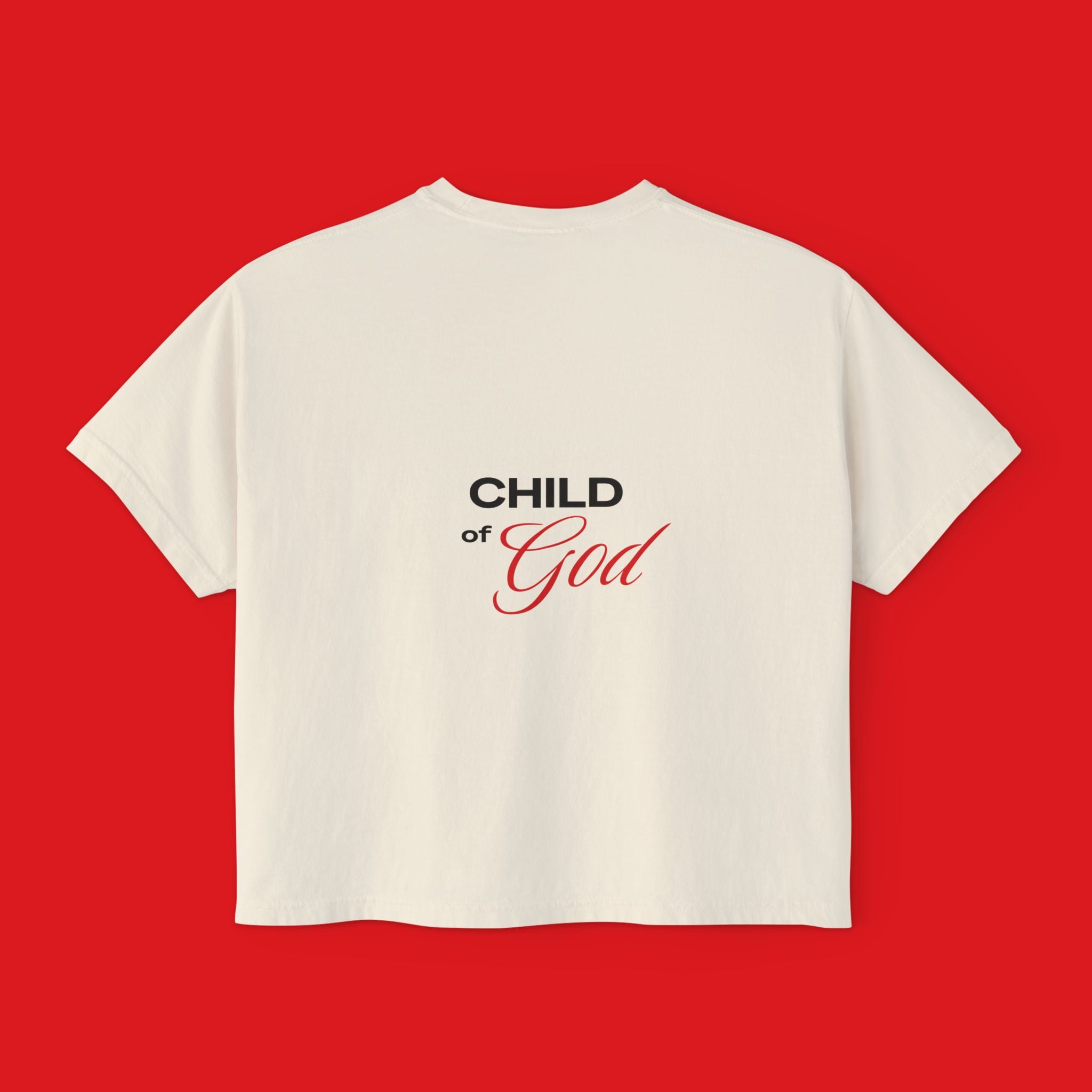 Child of God Boxy Tee | Women's Christian Graphic Shirt