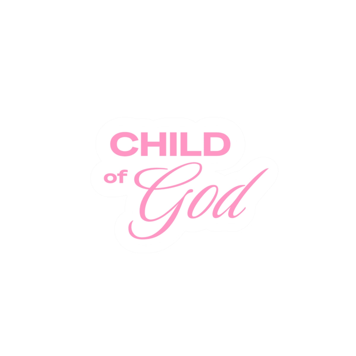 Child of God Pink Sticker