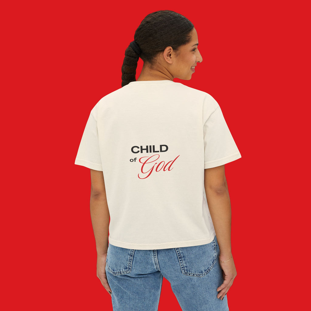 Child of God Boxy Tee | Women's Christian Graphic Shirt